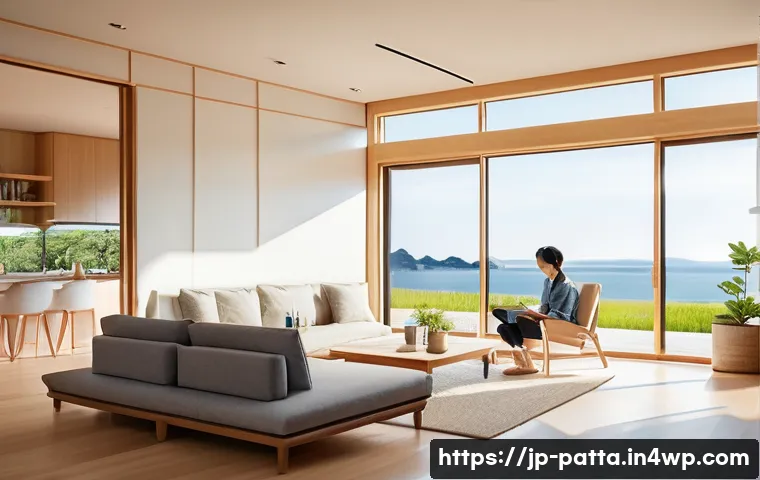 기후 위기 해결을 위한 다층적 접근 방법 - **Prompt: A serene and optimistic scene depicting a modern Japanese family home seamlessly integrate...
