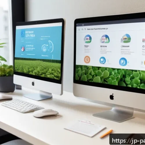 기후 변화 대응을 위한 여론 조사 방법 - A modern digital workspace showing diverse young Japanese adults participating in an online climate ...